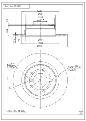 Brake Disc (FBD472)