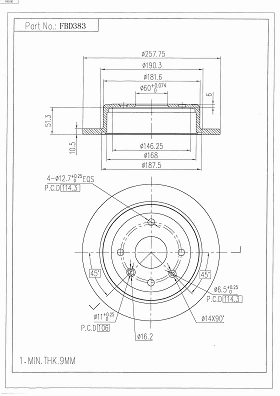 Brake Disc (FBD383)