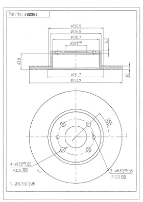 Brake Disc (FBD381)