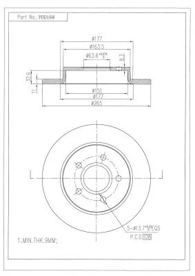 Brake Disc (FBD168)