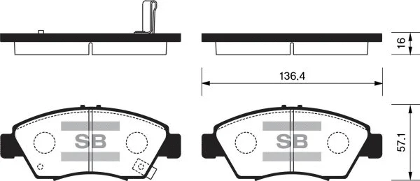 Brake Pad Set, disc brake (FBP1221)