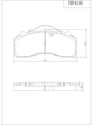 Brake Pad Set, disc brake (FBP4146)