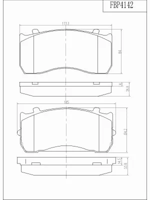 Brake Pad Set, disc brake (FBP4142)