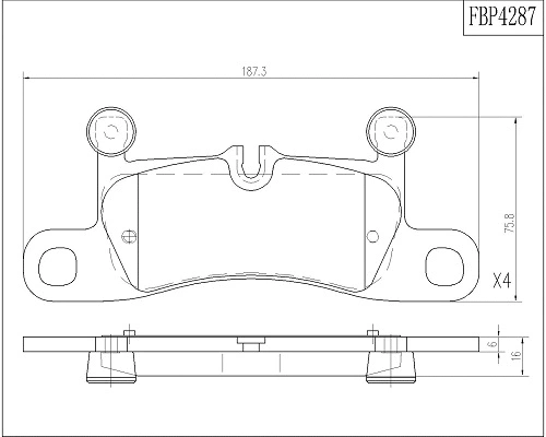 Brake Pad Set, disc brake (FBP4287)