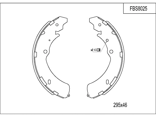 Brake Shoe Set (FBS8025)