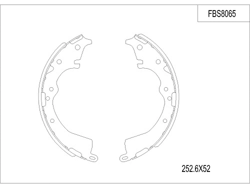 Brake Shoe Set (FBS8065)