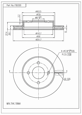 Brake Disc (FBD320)