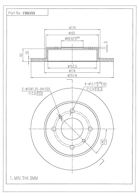Brake Disc (FBD355)