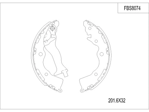 Brake Shoe Set (FBS8074)