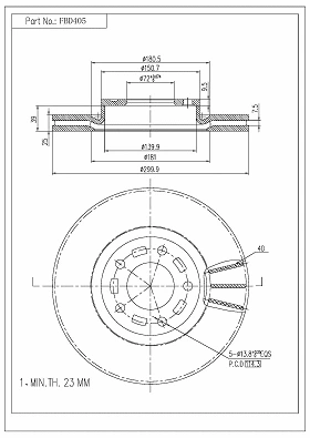 Brake Disc (FBD405)