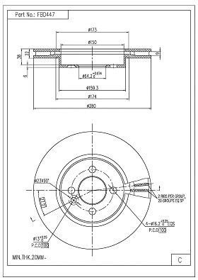 Brake Disc (FBD447)