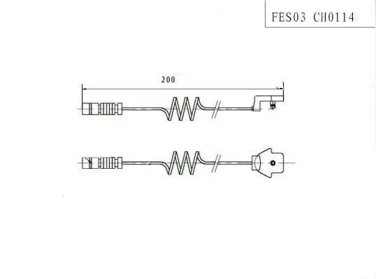 Warning Contact, brake pad wear (FES03)