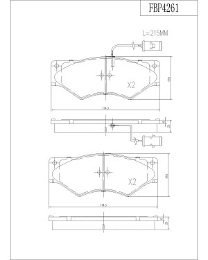 Brake Pad Set, disc brake (FBP4261)