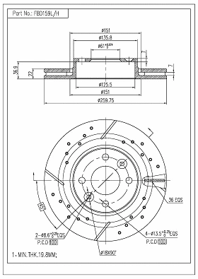 Brake Disc (FBD159L/H)