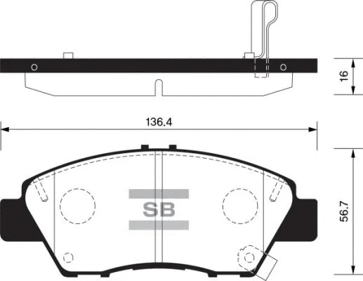 Brake Pad Set, disc brake (FBP1463)