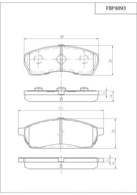 Brake Pad Set, disc brake (FBP4093)