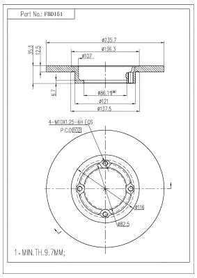 Brake Disc (FBD151)