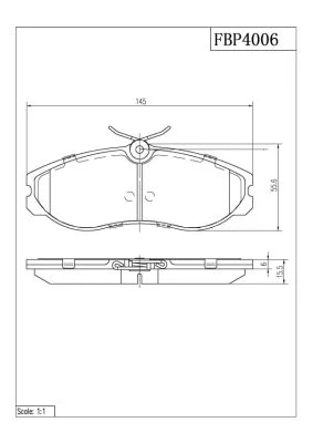 Brake Pad Set, disc brake (FBP4006)