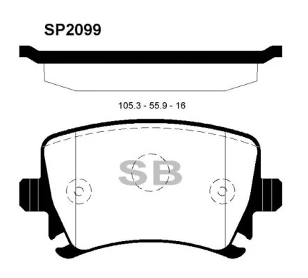 Brake Pad Set, disc brake (FBP2099)