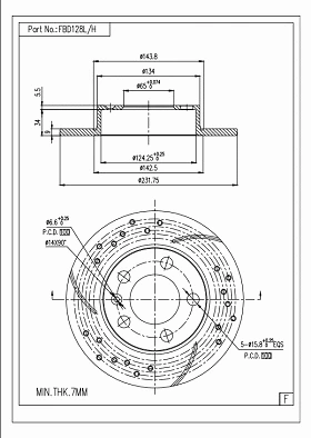 Brake Disc (FBD128L/H)