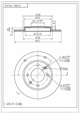 Brake Disc (FBD372)