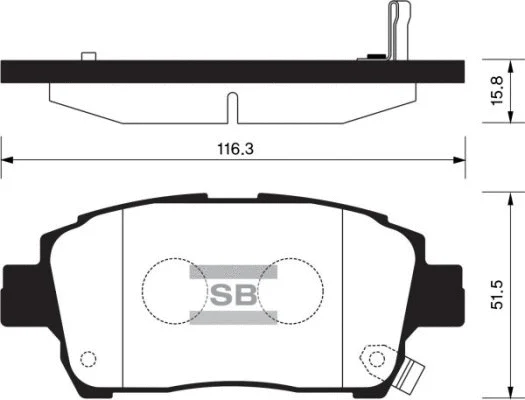 Brake Pad Set, disc brake (FBP1244)