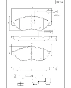 Brake Pad Set, disc brake (FBP4255)
