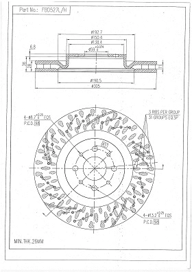 Brake Disc (FBD527L/H)