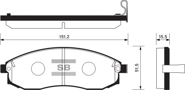 Brake Pad Set, disc brake (FBP1256)