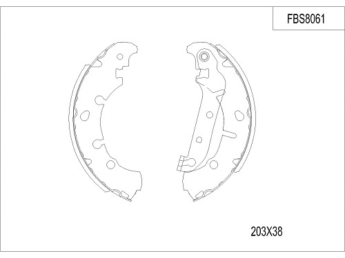 Brake Shoe Set (FBS8061)