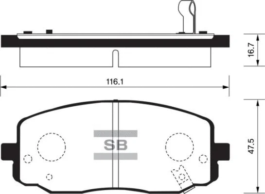 Brake Pad Set, disc brake (FBP1172)