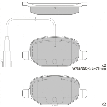 Brake Pad Set, disc brake (FBP4415)