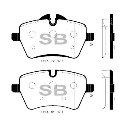 Brake Pad Set, disc brake (FBP1799)
