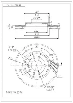 Brake Disc (FBD138)