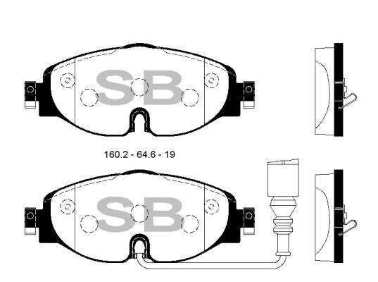 Brake Pad Set, disc brake (FBP1678)