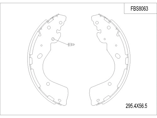 Brake Shoe Set (FBS8063)