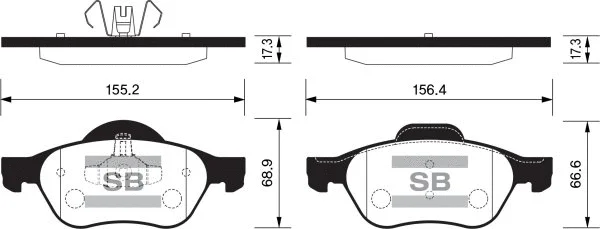 Brake Pad Set, disc brake (FBP1414)