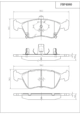Brake Pad Set, disc brake (FBP4080)