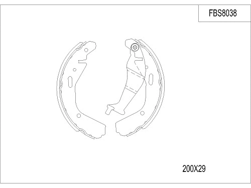 Brake Shoe Set (FBS8038)