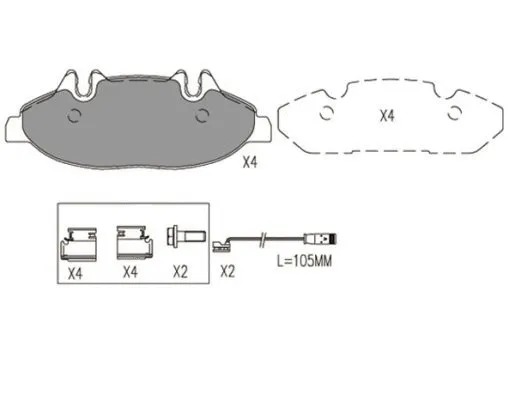 Brake Pad Set, disc brake (FBP4187)