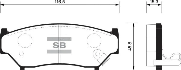 Brake Pad Set, disc brake (FBP1584)