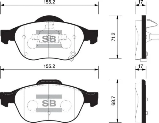 Brake Pad Set, disc brake (FBP1574)