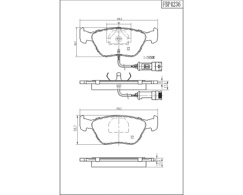 Brake Pad Set, disc brake (FBP4236)