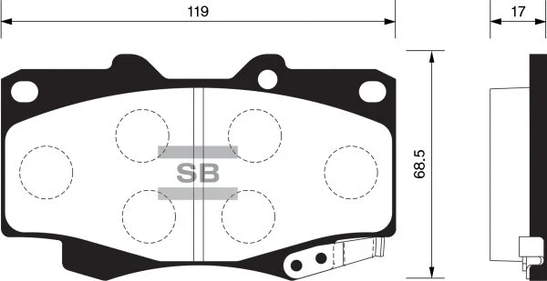 Brake Pad Set, disc brake (FBP1375)