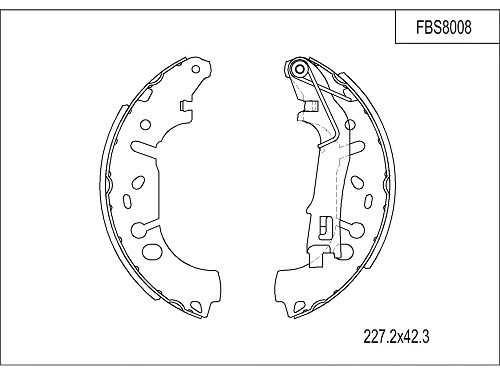 Brake Shoe Set (FBS8008)