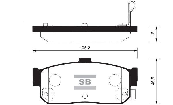 Brake Pad Set, disc brake (FBP1107-R)