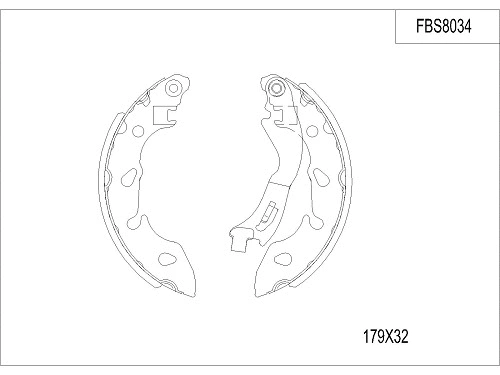 Brake Shoe Set (FBS8034)