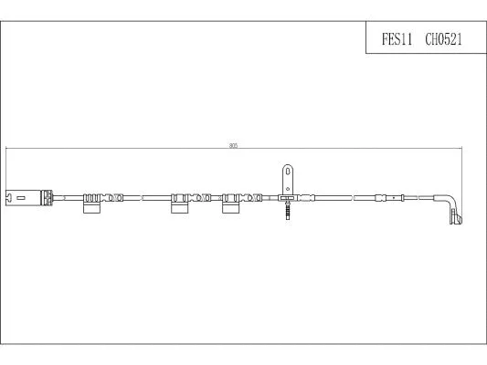 Warning Contact, brake pad wear (FES11)