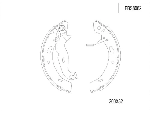 Brake Shoe Set (FBS8062)
