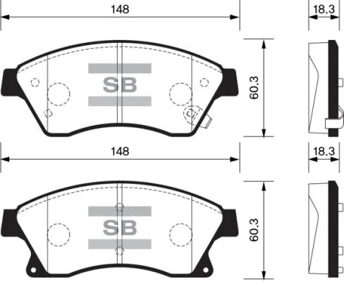 Brake Pad Set, disc brake (FBP1362)
